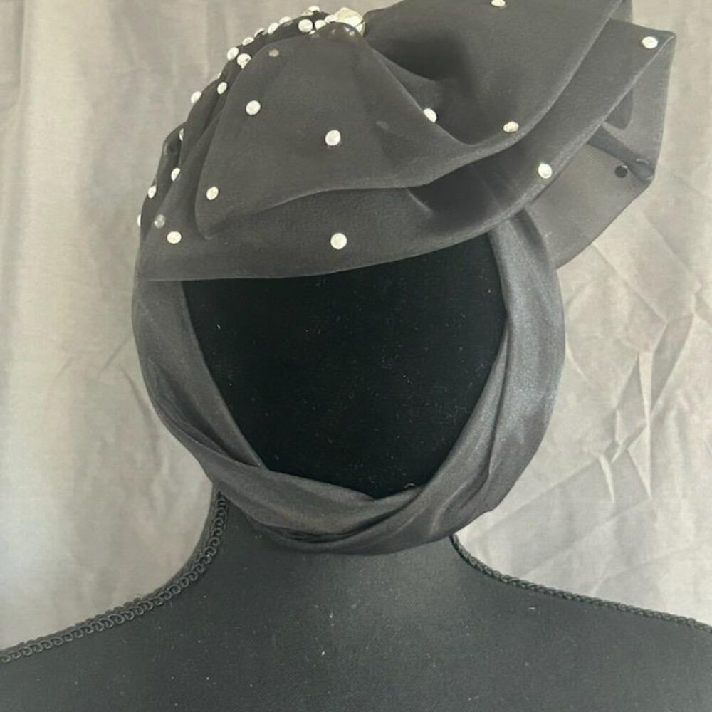 Black Ribbon Hat - Picture 4 of 5